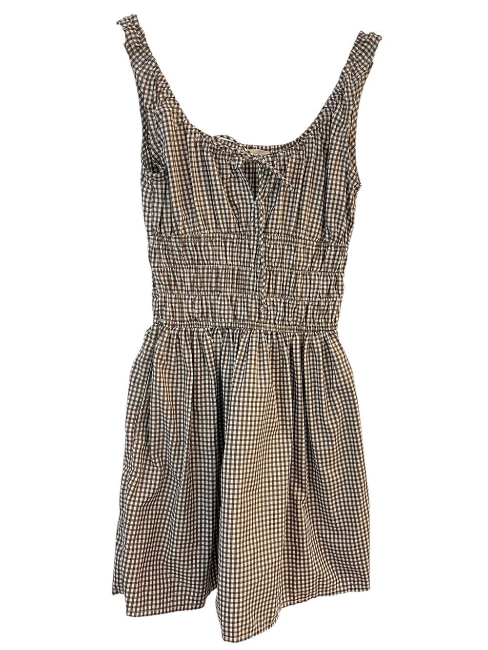 Sim & Sam Plaid Brown Dress